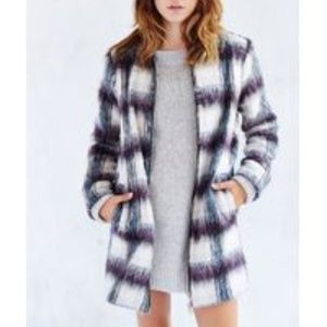 Kimchi Blue Faux Fur Textured Column Coat